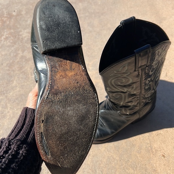 JUSTIN COWBOY BOOTS MENS 8.5 - Picture 9 of 9